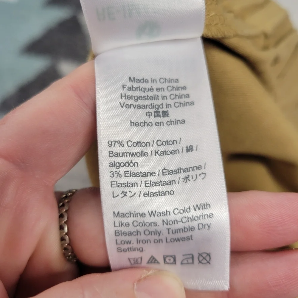 J. Crew Wide Leg Pull On Chino Pants Large Tall / Long Length